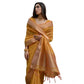 Casual Women's Silk Blend Butti Pattern Saree With Blouse Piece