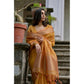 Casual Women's Silk Blend Butti Pattern Saree With Blouse Piece