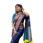Fantastic Women's Katan Silk Zari Weaving Saree With Blouse Piece