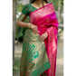 Fantastic Women's Katan Silk Zari Weaving Saree With Blouse Piece