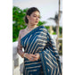 Charming Women's Faux Tussar Silk Geometric Print Saree With Blouse Piece