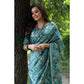 Facinating Women's Faux Tussar Silk Abstract Print Saree With Blouse Piece