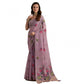 Tremendous Women's Blended Cotton Floral Motifs And Woven Buttas Saree With Blouse Piece