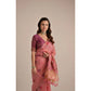 Tremendous Women's Blended Cotton Floral Motifs And Woven Buttas Saree With Blouse Piece