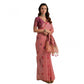 Tremendous Women's Blended Cotton Floral Motifs And Woven Buttas Saree With Blouse Piece