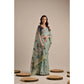 Tremendous Women's Blended Cotton Floral Motifs And Woven Buttas Saree With Blouse Piece