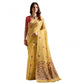 Superb Women's Blended Cotton Floral Saree With Blouse Piece
