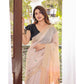 Tremendous Women's Blended Cotton Woven Motifs Saree With Blouse Piece