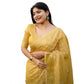 Astonishing Women's Silk Blend Checked Saree With Blouse Piece