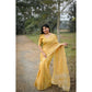 Astonishing Women's Silk Blend Checked Saree With Blouse Piece