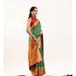 Delightful Women's Faux Banarasi Woven Motifs Saree With Blouse Piece