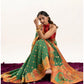 Delightful Women's Faux Banarasi Woven Motifs Saree With Blouse Piece