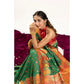 Delightful Women's Faux Banarasi Woven Motifs Saree With Blouse Piece