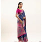 Delightful Women's Faux Banarasi Woven Motifs Saree With Blouse Piece