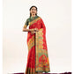 Delightful Women's Faux Banarasi Woven Motifs Saree With Blouse Piece