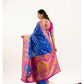 Delightful Women's Faux Banarasi Woven Motifs Saree With Blouse Piece