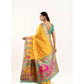 Delightful Women's Faux Banarasi Woven Motifs Saree With Blouse Piece