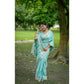 Facinating Women's Faux Banarasi Lining Pattern Saree With Blouse Piece
