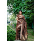 Facinating Women's Faux Banarasi Lining Pattern Saree With Blouse Piece