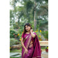 Facinating Women's Faux Banarasi Lining Pattern Saree With Blouse Piece