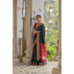 Fabulous Women's Silk Blend Ethnic Ikat Pattern Saree With Blouse Piece