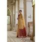 Fabulous Women's Silk Blend Ethnic Ikat Pattern Saree With Blouse Piece
