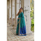 Fabulous Women's Silk Blend Ethnic Ikat Pattern Saree With Blouse Piece