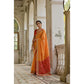 Fabulous Women's Silk Blend Ethnic Ikat Pattern Saree With Blouse Piece