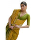 Fabulous Women's Silk Blend Ethnic Ikat Pattern Saree With Blouse Piece