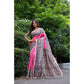 Astonishing Women's Faux Tussar Ethnic Print Saree With Blouse Piece