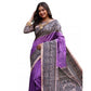 Astonishing Women's Faux Tussar Ethnic Print Saree With Blouse Piece