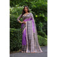 Astonishing Women's Faux Tussar Ethnic Print Saree With Blouse Piece