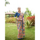 Exclusive Women's Faux Tussar Kalamkari Print Saree With Blouse Piece