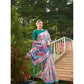 Exclusive Women's Faux Tussar Kalamkari Print Saree With Blouse Piece