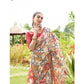 Exclusive Women's Faux Tussar Kalamkari Print Saree With Blouse Piece