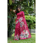 Exclusive Women's Faux Tussar Floral Saree With Blouse Piece