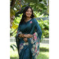 Exclusive Women's Faux Tussar Floral Saree With Blouse Piece