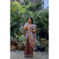 Gracious Women's Faux Tussar Geometric Print Saree With Blouse Piece