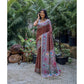 Gracious Women's Faux Tussar Geometric Print Saree With Blouse Piece