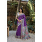 Gracious Women's Faux Tussar Geometric Print Saree With Blouse Piece
