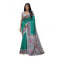 Gracious Women's Faux Tussar Geometric Print Saree With Blouse Piece
