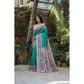 Gracious Women's Faux Tussar Geometric Print Saree With Blouse Piece