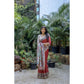 Gracious Women's Faux Tussar Geometric Print Saree With Blouse Piece
