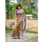 Gracious Women's Faux Tussar Geometric Print Saree With Blouse Piece
