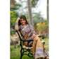 Gracious Women's Faux Tussar Geometric Print Saree With Blouse Piece
