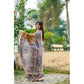 Gracious Women's Faux Tussar Geometric Print Saree With Blouse Piece