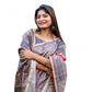 Gracious Women's Faux Tussar Geometric Print Saree With Blouse Piece