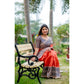 Gracious Women's Faux Tussar Geometric Print Saree With Blouse Piece