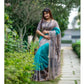 Gracious Women's Faux Tussar Geometric Print Saree With Blouse Piece