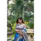Gracious Women's Faux Tussar Geometric Print Saree With Blouse Piece